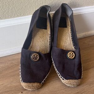 Tory Burch Navy Espadrille Flats